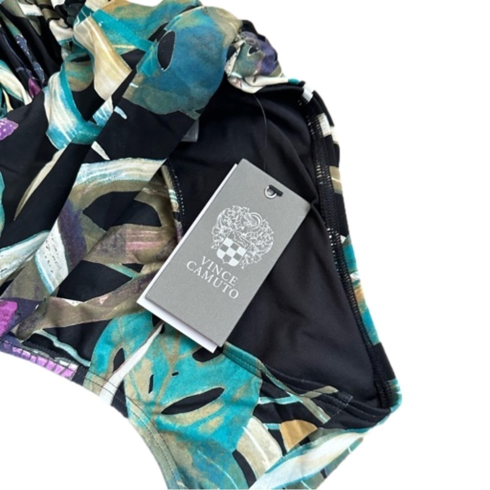 Vince Camuto plunging v neck open back swimsuit - Picture 3 of 4